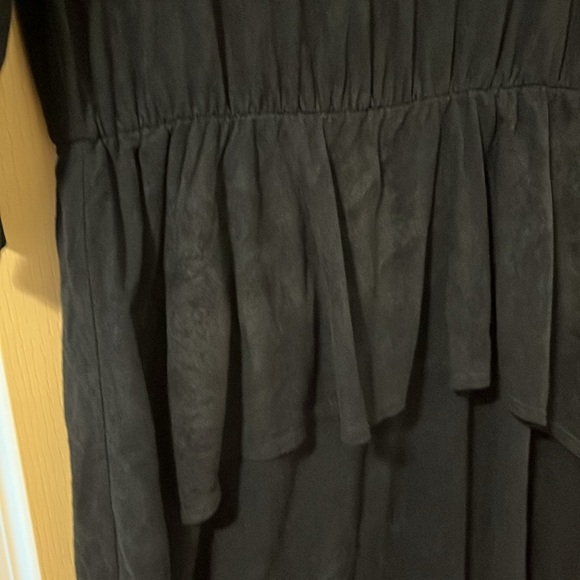 XL indigo suede look blue dress. Pemplum style. - Picture 2 of 6